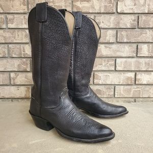 Olathe 4095 Buckaroo Black cowboy western men's leather boots calfskin